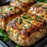 Garlic Parmesan Chicken Meatloaves