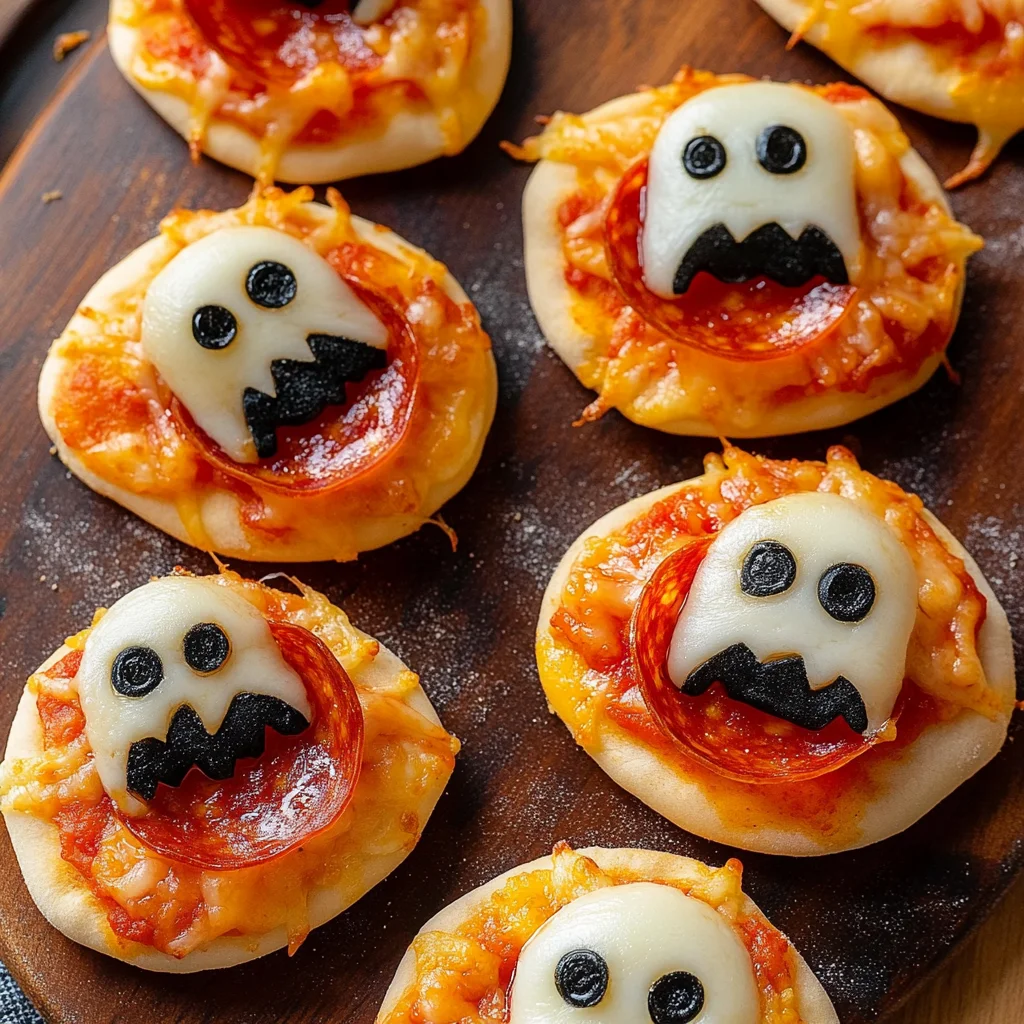 Halloween Mini Pizzas