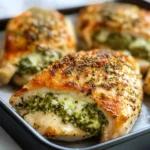 Healthy Pesto Stuffed Chicken Breast