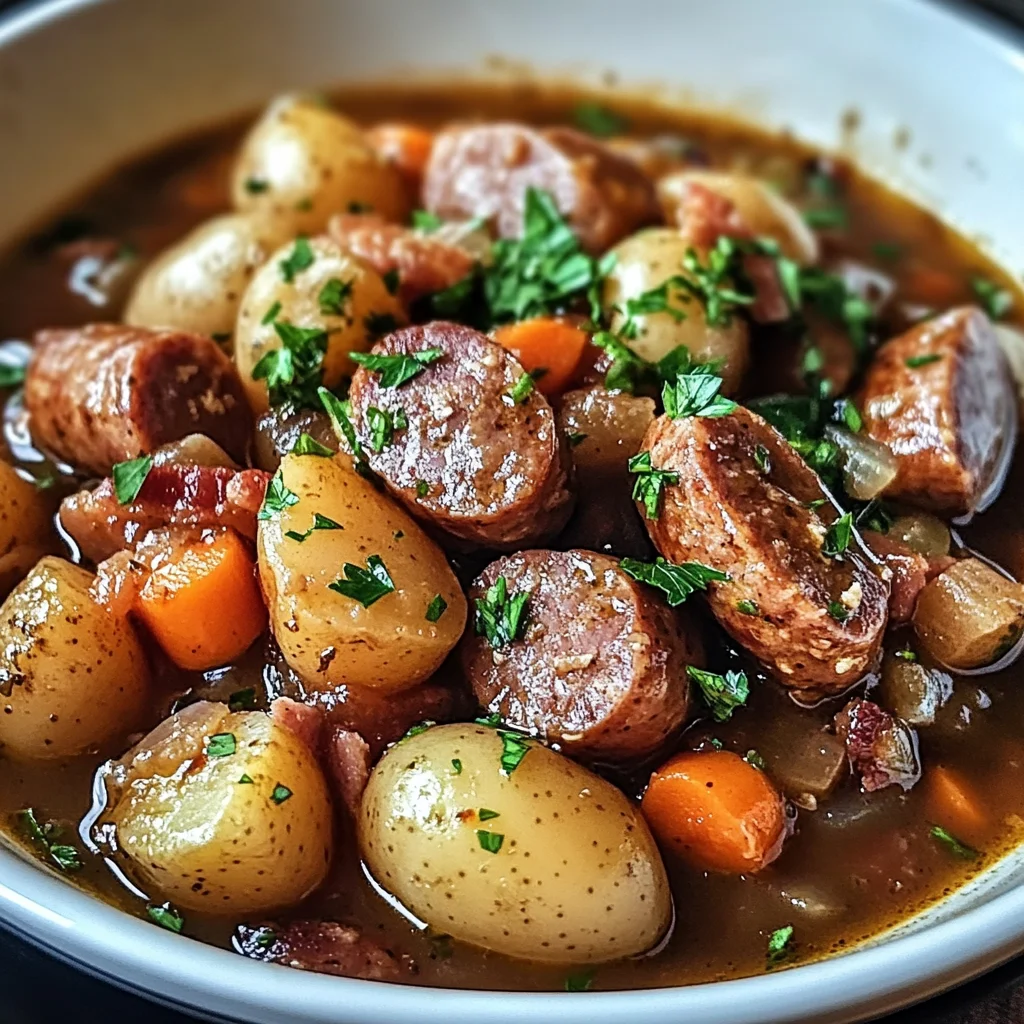 Irish Sausage and Bacon Stew