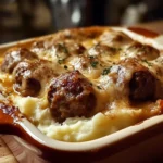 Meatball & Mashed Potato Bake