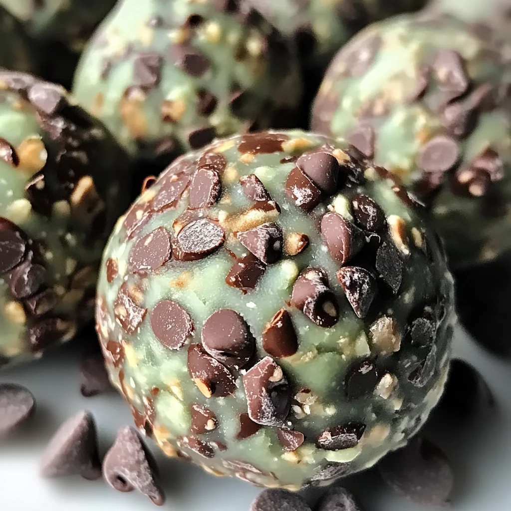 Mint Chocolate Chip Protein Balls