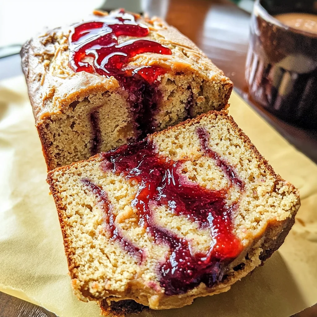 Peanut Butter & Jelly Banana Bread Recipe
