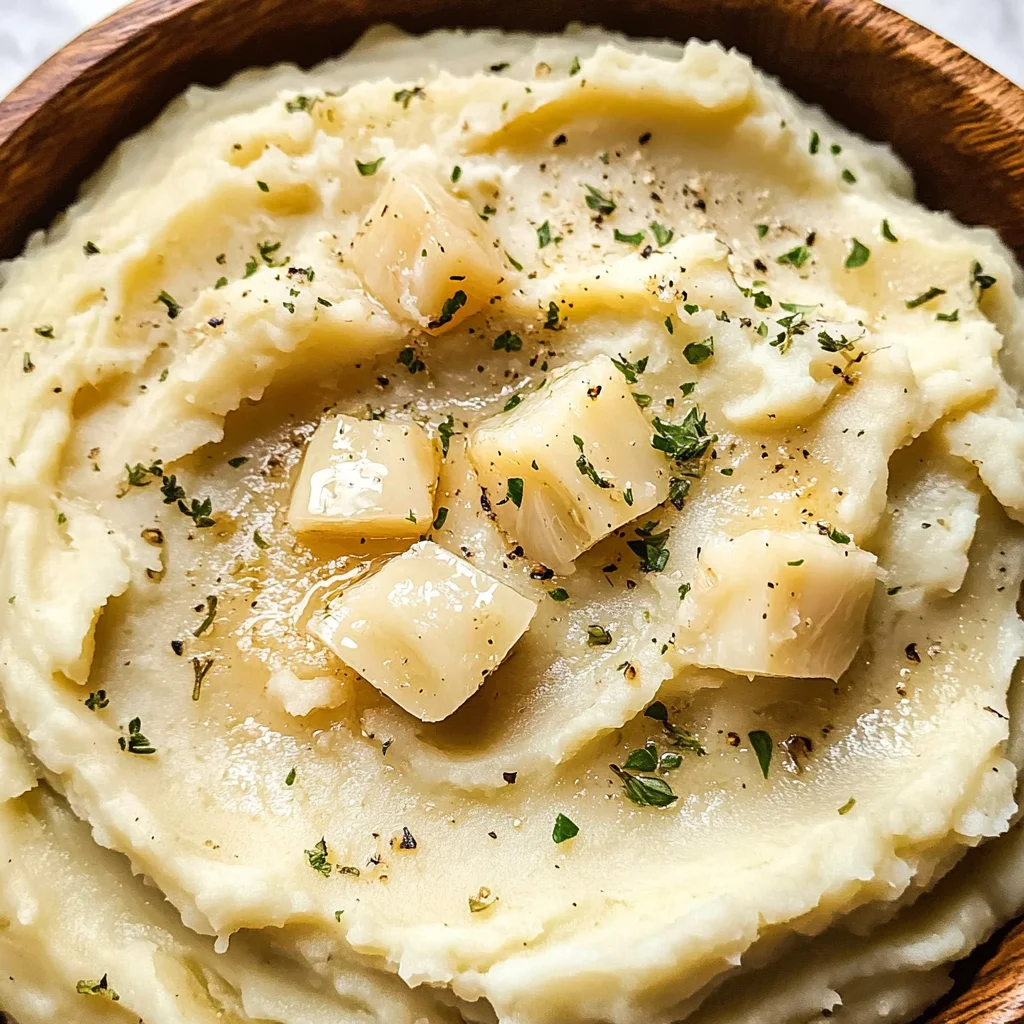 Roasted Garlic Mashed Potatoes {Slow Cooker}