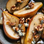 Roasted Pears with Blue Cheese, Walnuts and Honey Recipe