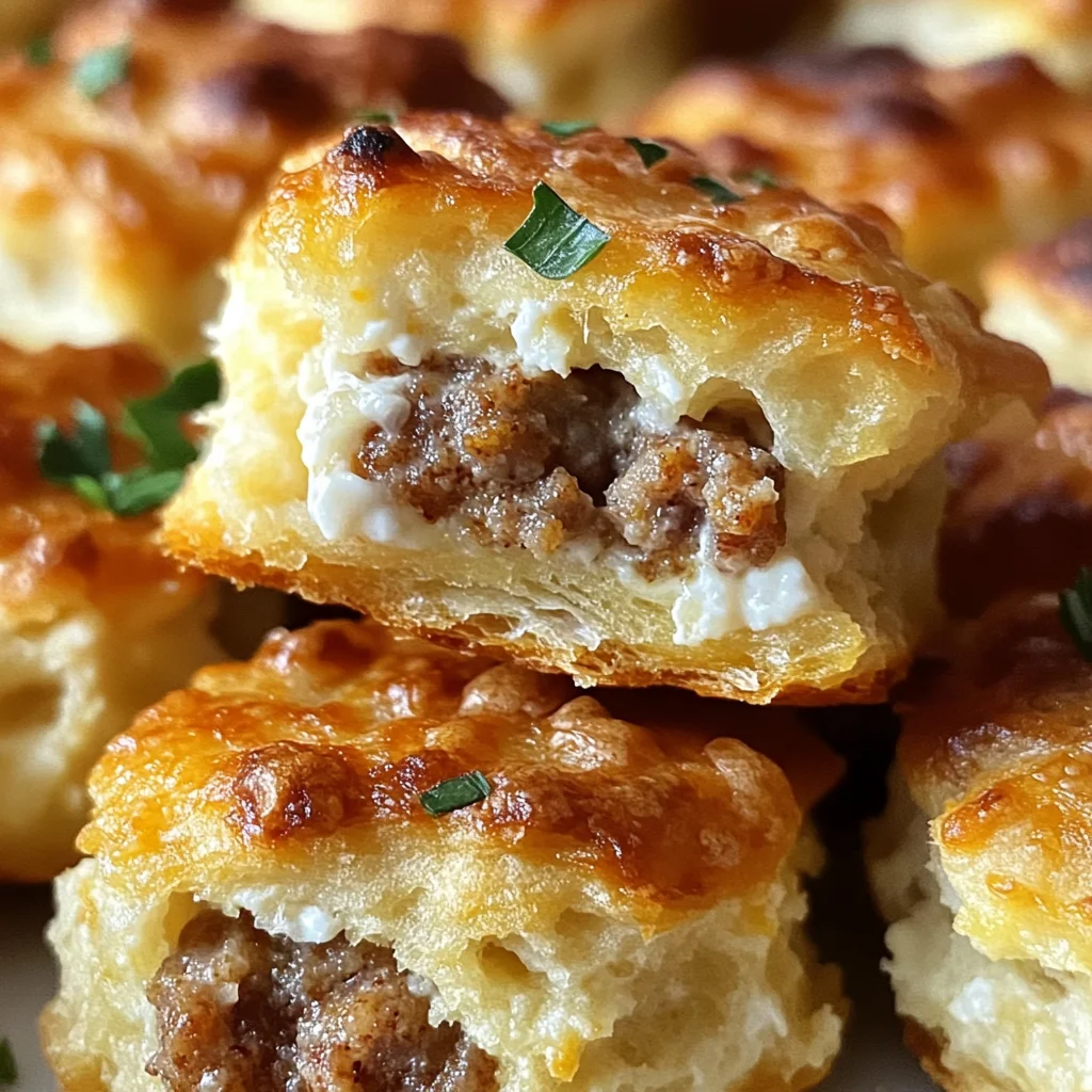 Sausage and Cream Cheese Biscuit Bites