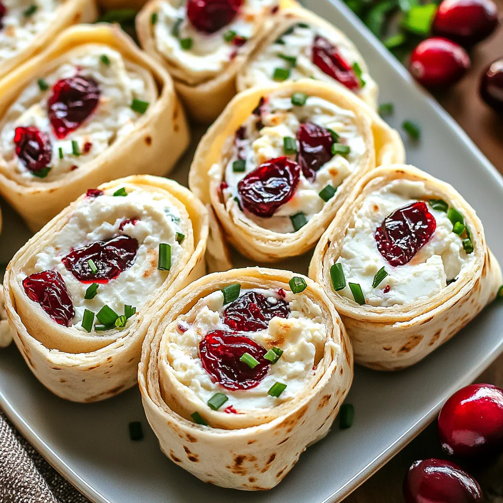 Savory Christmas Cranberry Roll Ups