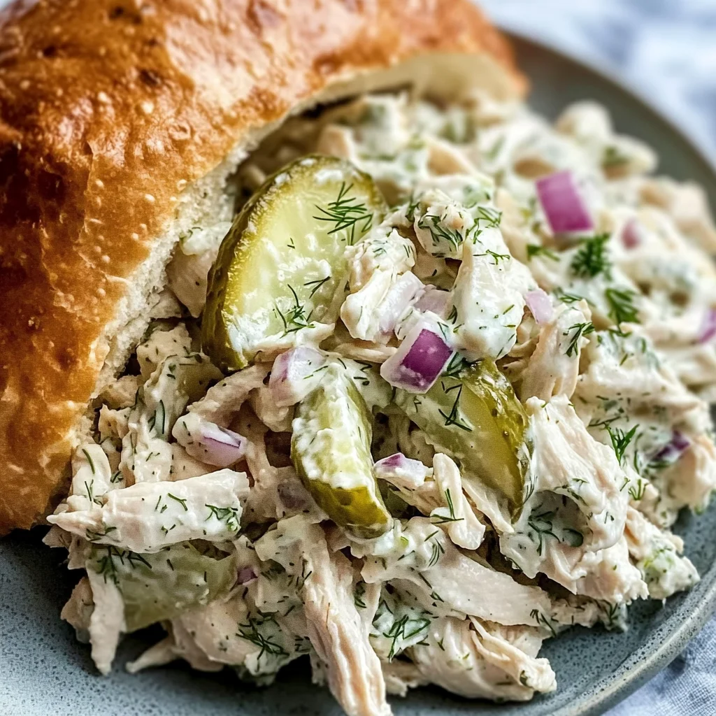 Savory Dill Pickle Chicken Salad