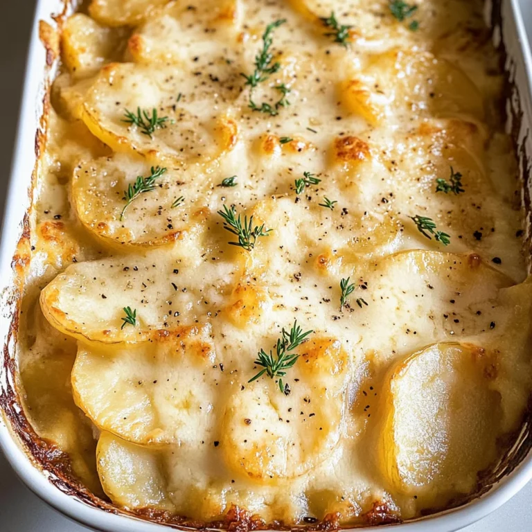 Scalloped Potatoes with Caramelized Onions and Gruyere