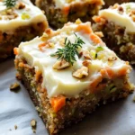 Spiced Ginger Carrot and Zucchini Bars with Lemon Cream Cheese Frosting