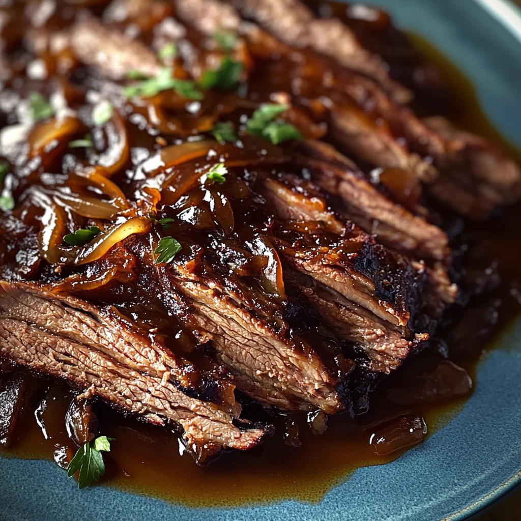 Sweet & Savory Caramelized Pulled Beef Brisket