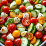 Tomato Cucumber Mozzarella Salad