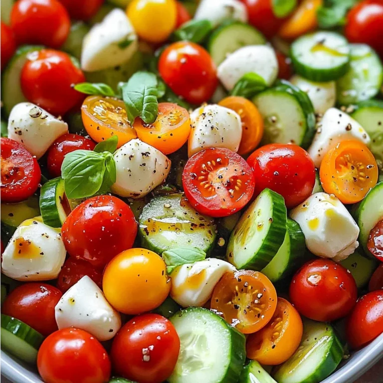 Tomato Cucumber Mozzarella Salad