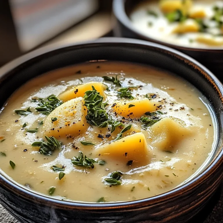 Cheddar Garlic Herb Potato Soup