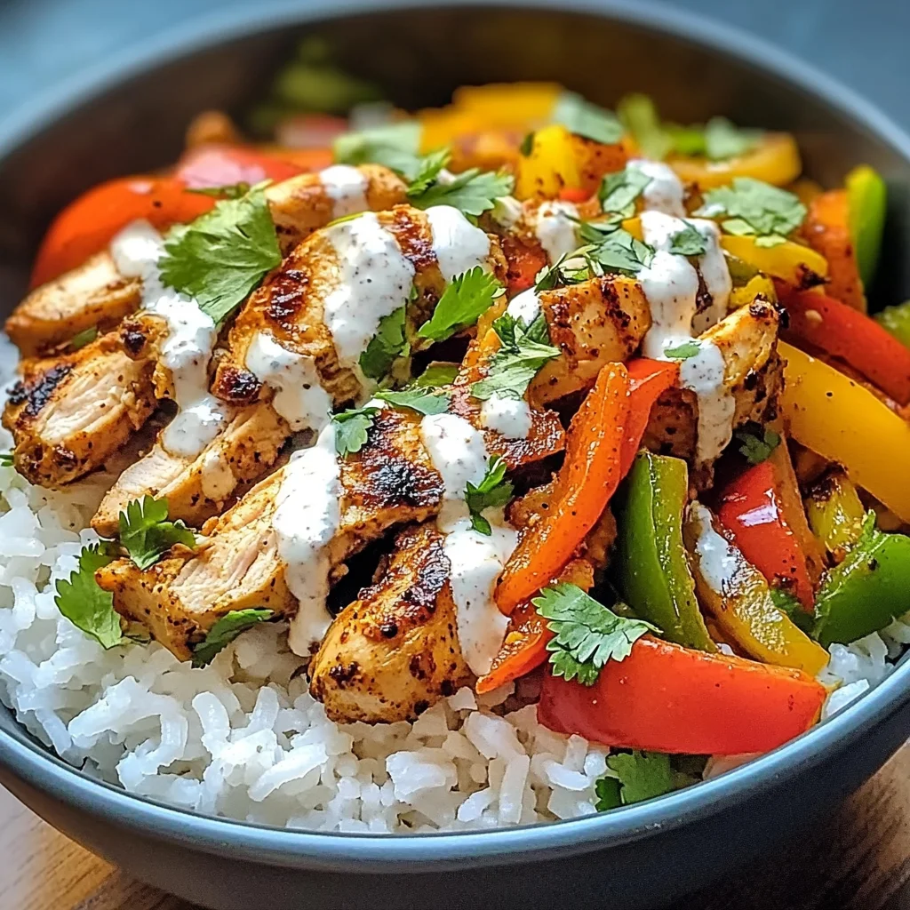 Chicken Fajita Rice Bowls