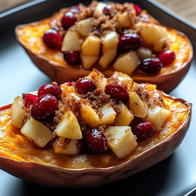 Cranberry Apple Twice-Baked Sweet Potatoes