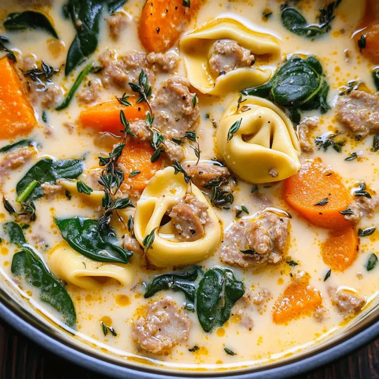 Creamy Sausage Tortellini Soup