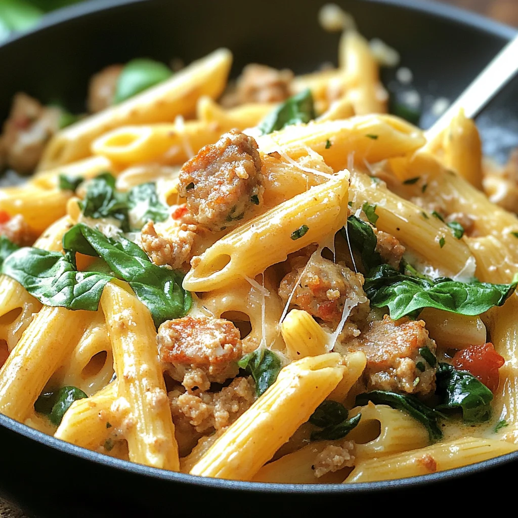 Creamy Tuscan Sausage Pasta