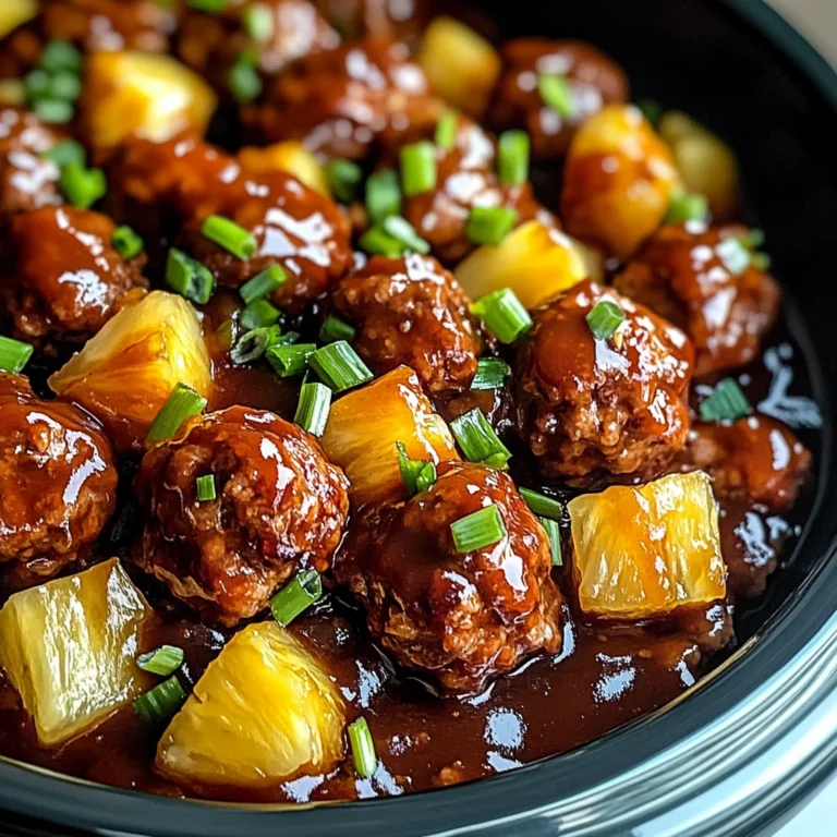 Crockpot Hawaiian Meatballs