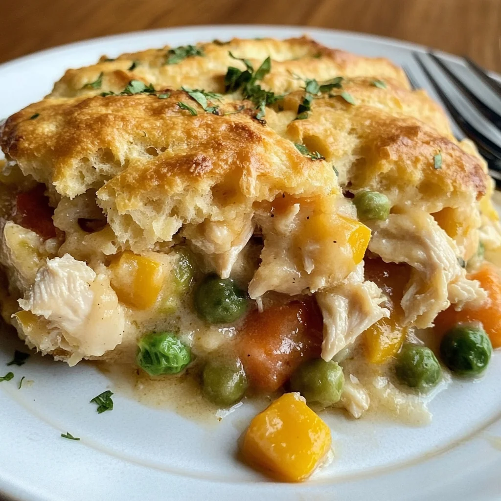 Easy Chicken Cobbler Dinner Casserole