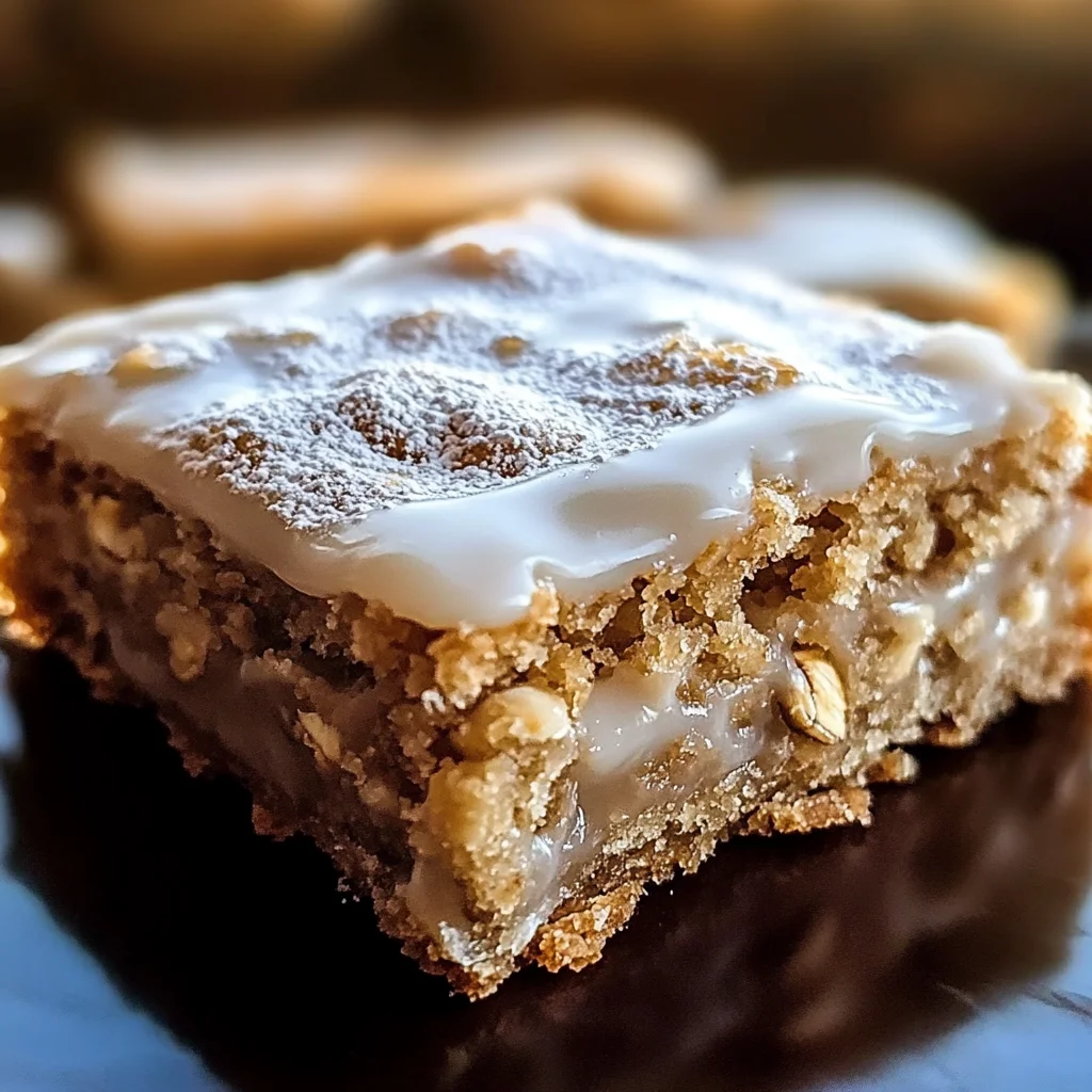 Iced Oatmeal Cookie Bar Recipe
