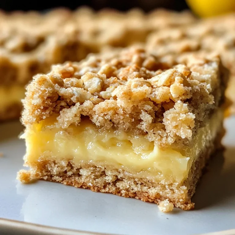 Lemon Oatmeal Crumble Bars