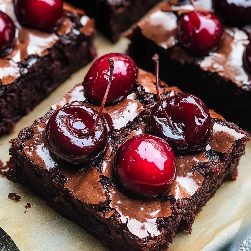 Roasted Chocolate Cherry Brownies