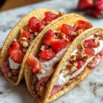 Strawberry Crunch Cheesecake Tacos
