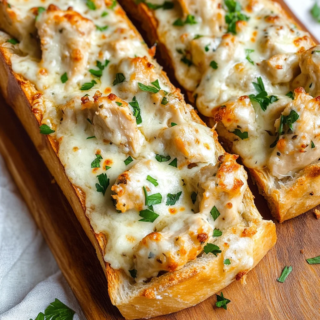 The Viral Chicken Alfredo Garlic Bread I'm Obsessed With