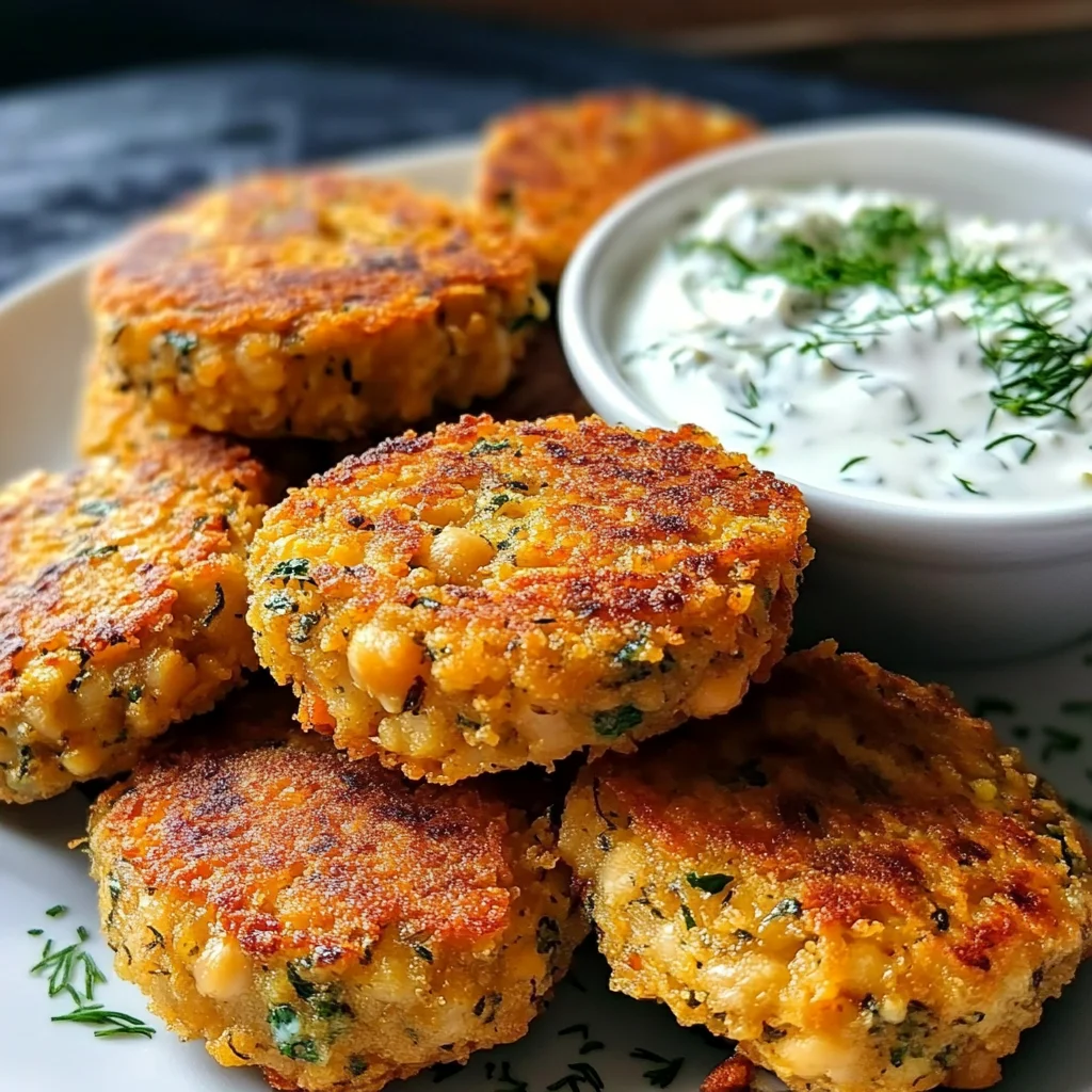 Ultimate Mediterranean Lemon Chickpea Patties with Yogurt Sauce