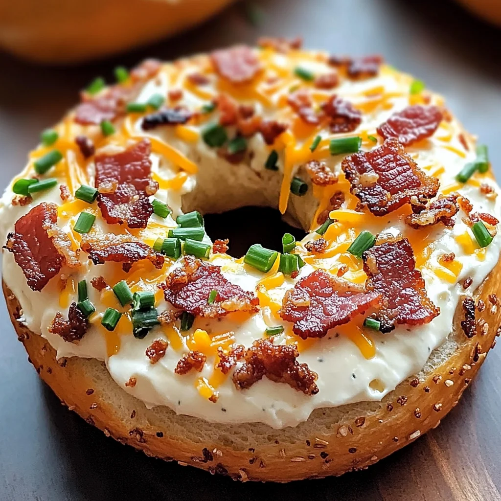 Zesty Turkey Bacon Cream Cheese Bagels